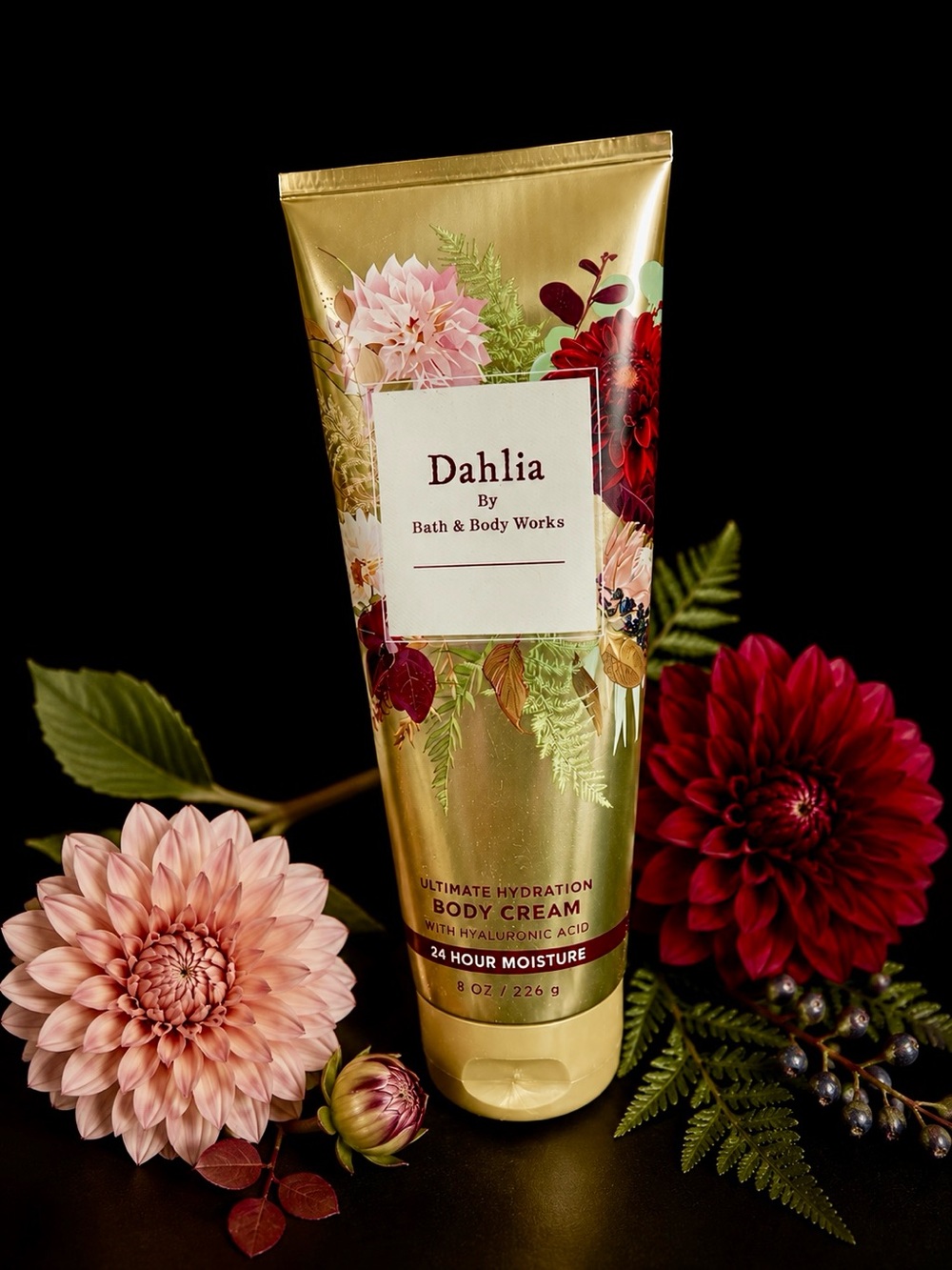 Bath & Body Works Dahlia Ultimate Hydration Body Cream - Gold/Pink/Red